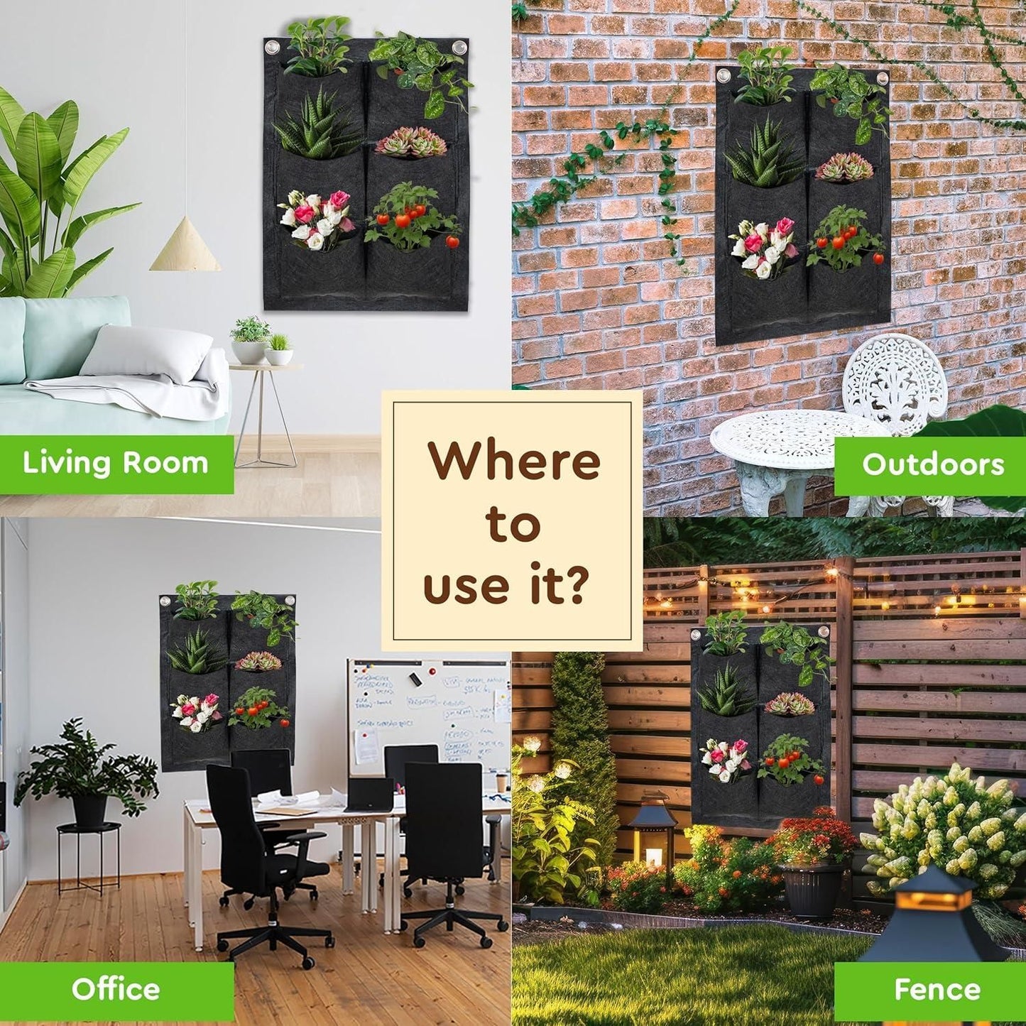 Vertical Hanging Wall Planter for Balcony�/Indoors